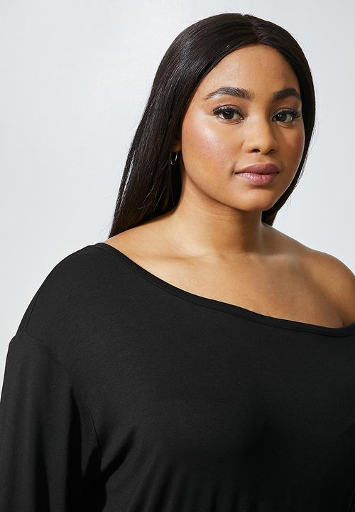 Superbalist - Wide neck drawstring jumpsuit - black
