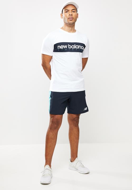New Balance  - Nb athletics linear nb tee - white