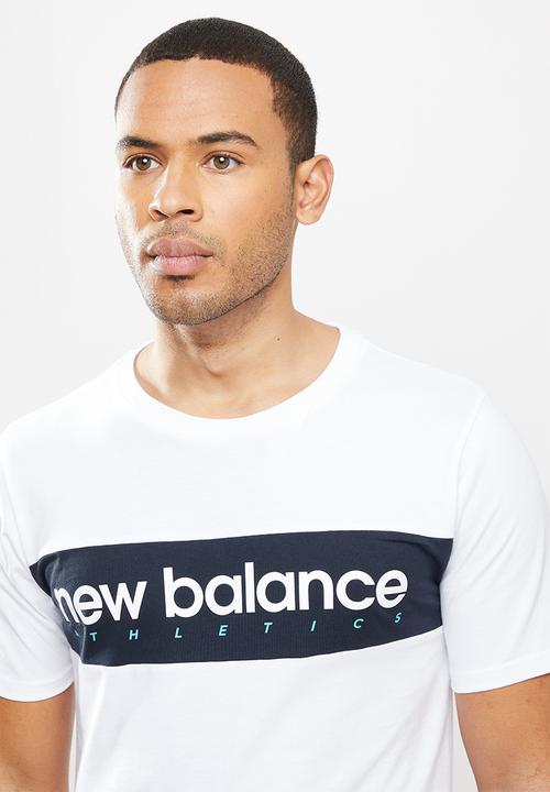 New Balance  - Nb athletics linear nb tee - white