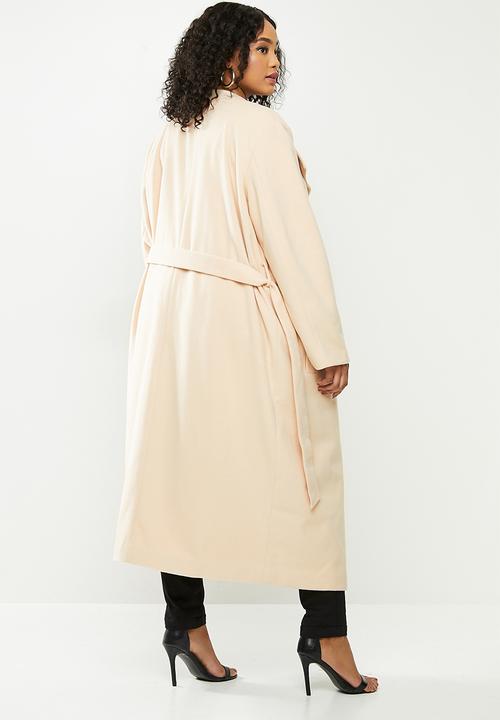 Missguided - Plus covered buckle belted - beige 