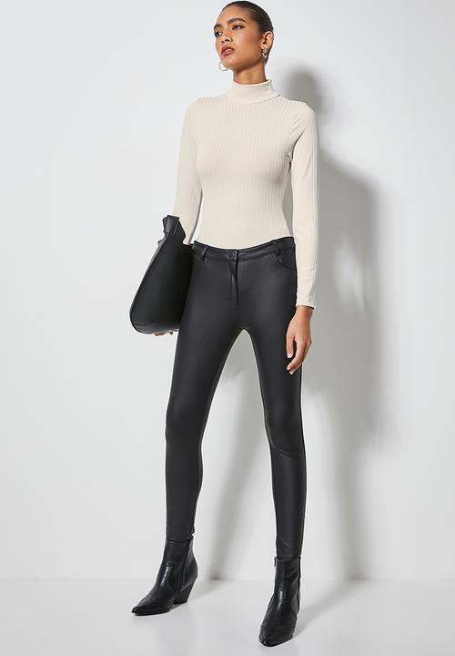 Superbalist - 2 Pack wide rib turtle neck bodysuit - beige & sage