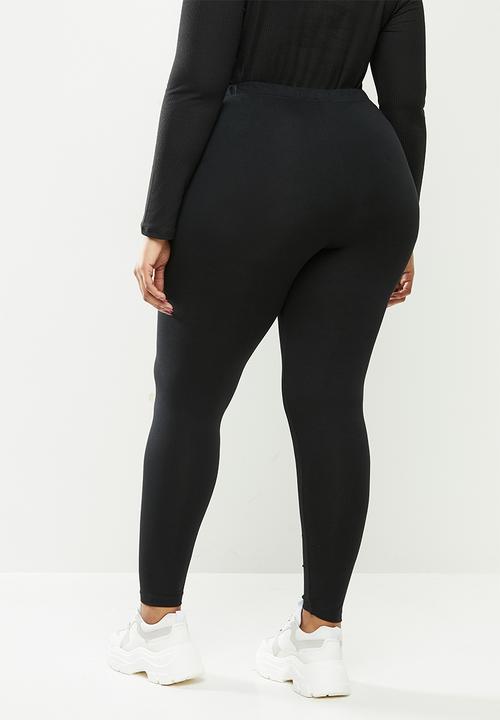 Missguided - Plus size jersey 2 pack legging - black & grey