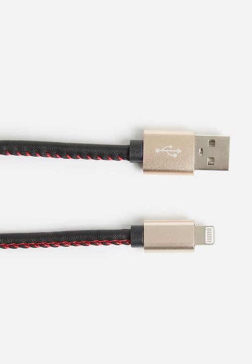 Tech Cult - Vegan leather cable  - black