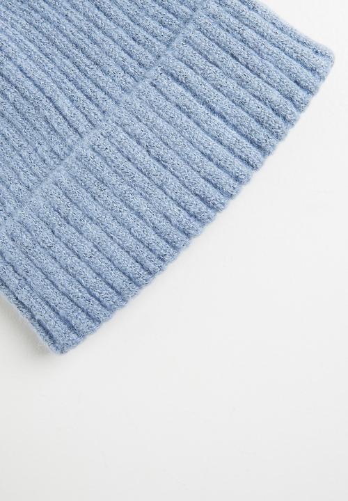Superbalist - Knitted turn up beanie - blue