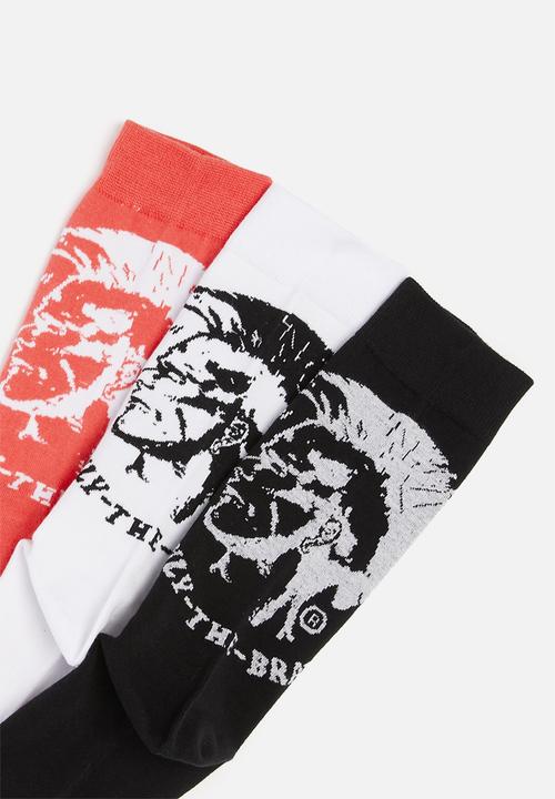 Diesel  - Skm-ray three pack socks - multi 