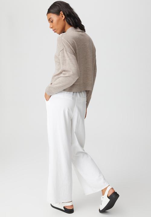 Cotton On - Wool crew neck pullover - taupe marle