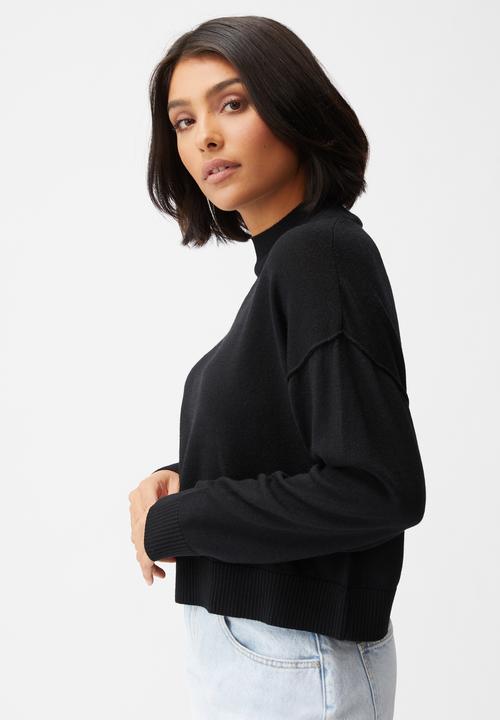 Cotton On - Wool crew neck pullover - black