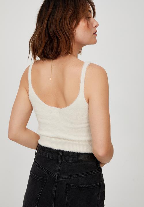 Cotton On - Super luxe fluffy cami - tapioca