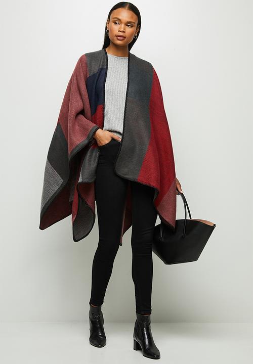 edit - Colourblock poncho - multi