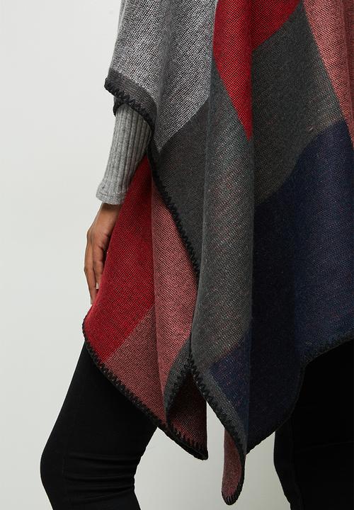edit - Colourblock poncho - multi