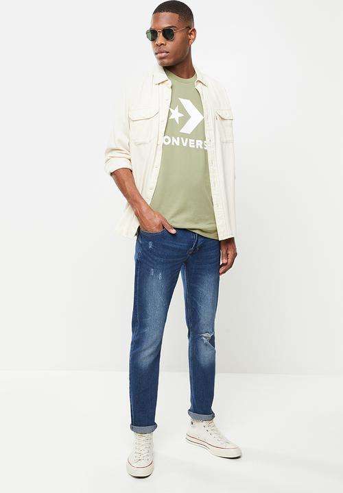 Converse - Star chevron graphic tee - sage