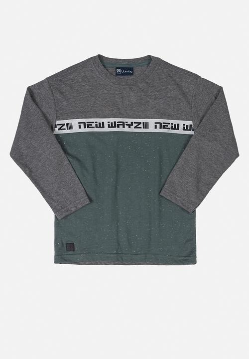Quimby - Boys long sleeve single jersey tee - dark grey