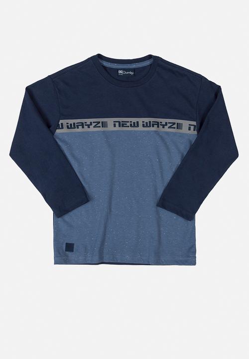 Quimby - Boys long sleeve single jersey tee - dark blue