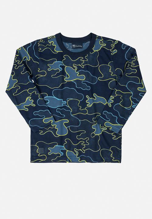 Quimby - Boys multi print tee - dark blue
