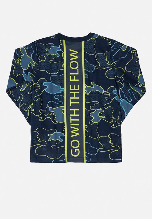 Quimby - Boys multi print tee - dark blue