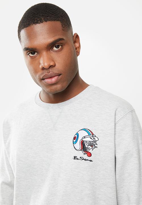 Ben Sherman - Cat crew tee - grey
