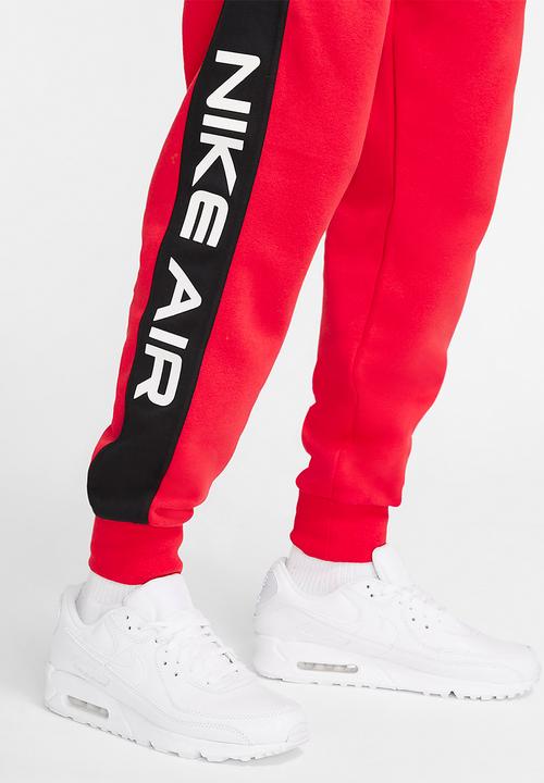 Nike - Nsw nike air fleece joggr - university red/black/white
