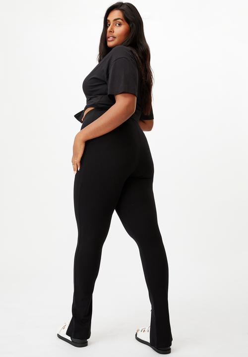 Cotton On - Curve zip front ponte legging - black