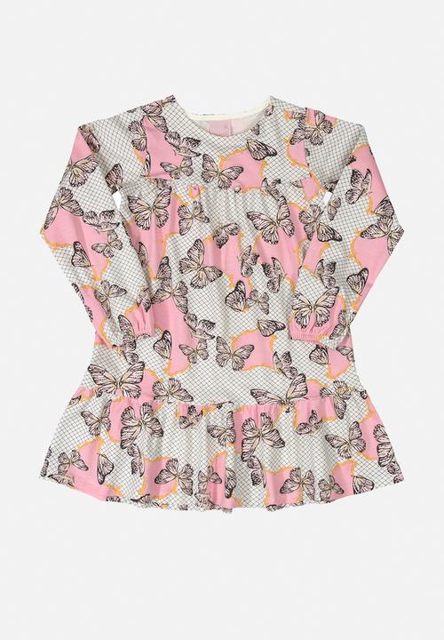 Quimby - Girls elastane jersey dress - light pink