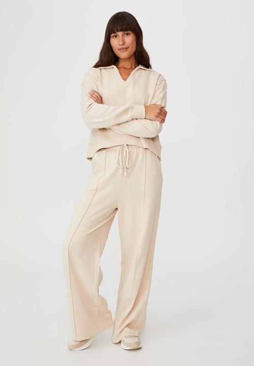 Cotton On - Kora wide leg track pants - stone
