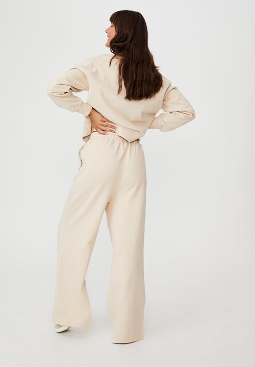 Cotton On - Kora wide leg track pants - stone