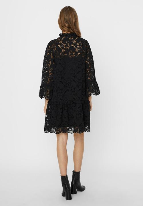 Vero Moda - Aurelia 7/8 lace dress - black