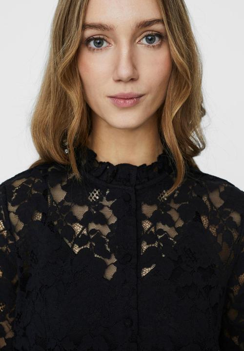 Vero Moda - Aurelia 7/8 lace dress - black