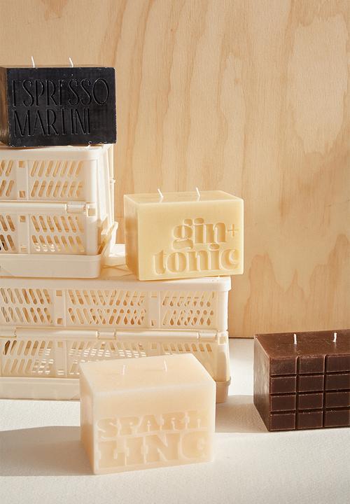 Typo - Large block candle - chocolate bar