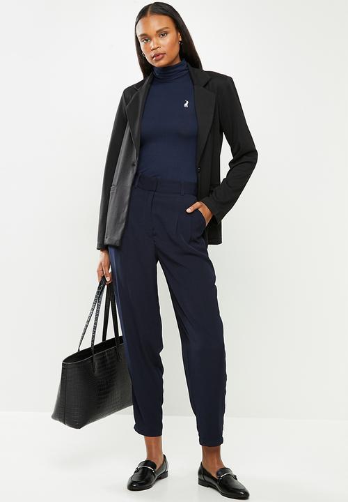 POLO - Brixton long sleeve second skin polo tee - navy