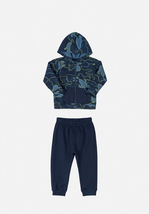 Quimby - Baby boys sweatpants & hoodie set - dark blue