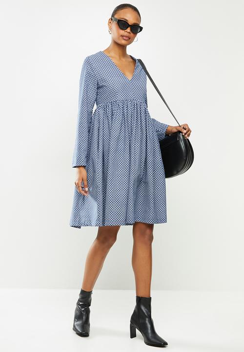 AMANDA LAIRD CHERRY - Lethaba dress -  navy & white 