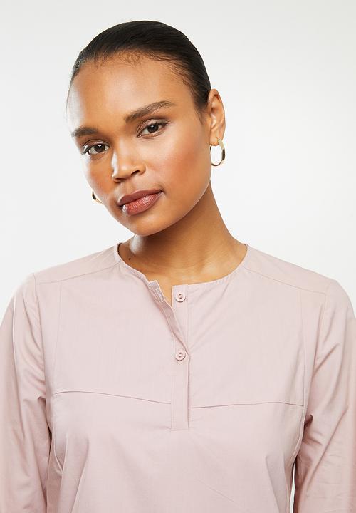 AMANDA LAIRD CHERRY - Storms dress - dusty blush brushed poplin