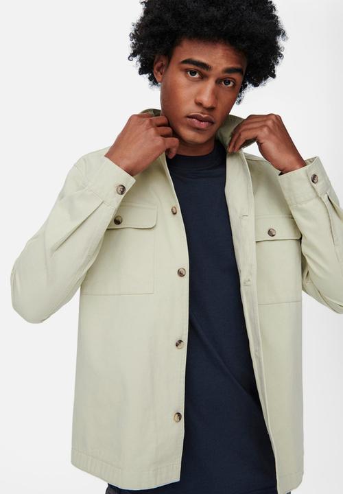 Only & Sons - Silvio long sleeve overshirt - pelican