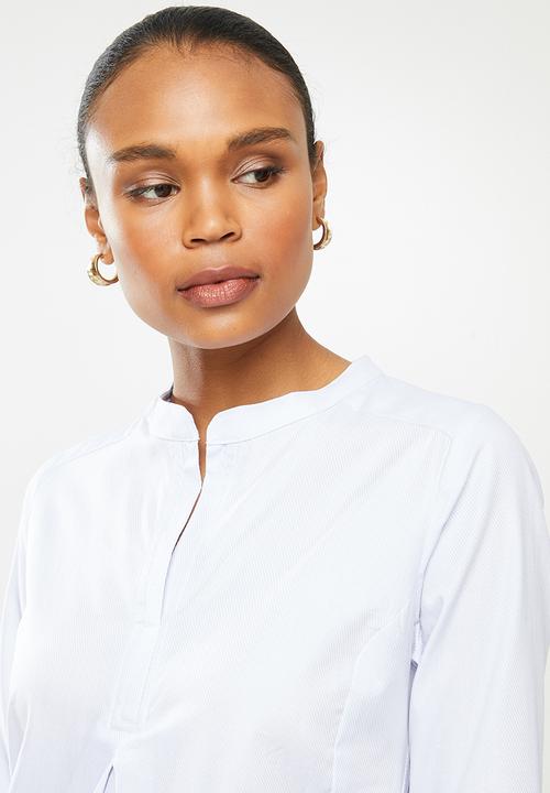 AMANDA LAIRD CHERRY - Lungro tunic -  ice brushed twill
