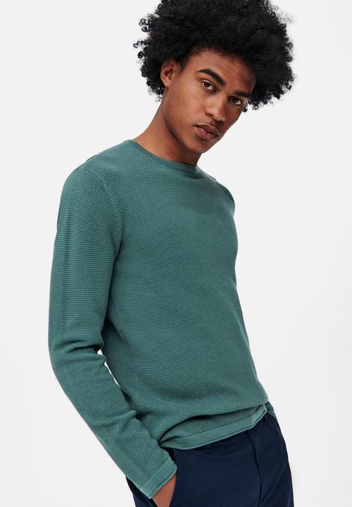 Only & Sons - Onspanter life 12 struc crew knit - north atlantic teal