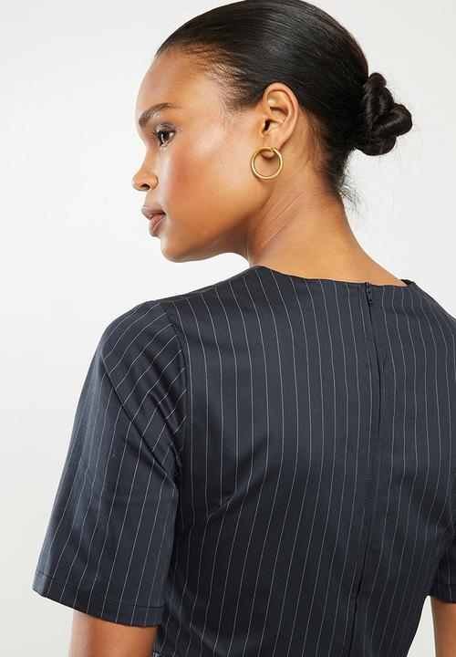 AMANDA LAIRD CHERRY - Mhlali dress - navy & white 