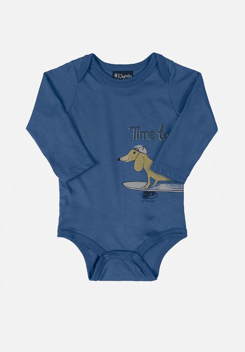 Quimby - Baby boys single jersey bodysuit - blue