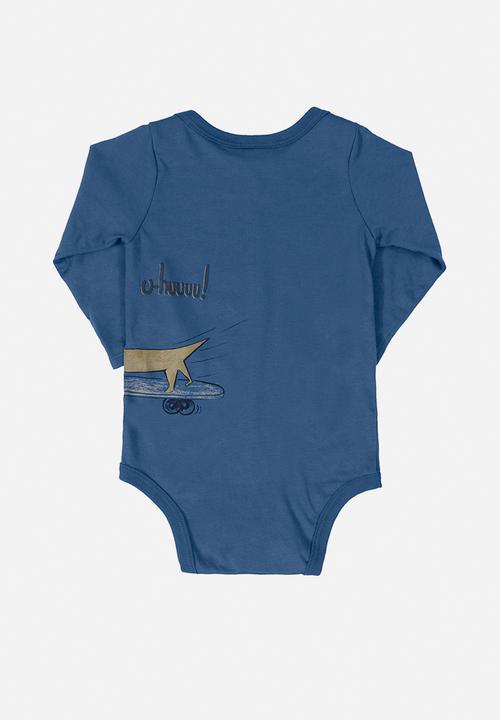 Quimby - Baby boys single jersey bodysuit - blue