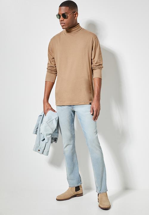 Superbalist - Milan long sleeve roll neck tee - taupe