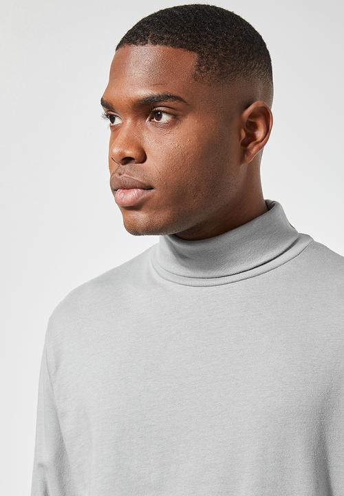Superbalist - Milan long sleeve roll neck tee - grey