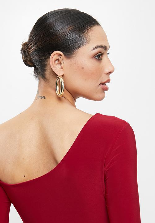 Missguided - Slinky ruched mini dress - red
