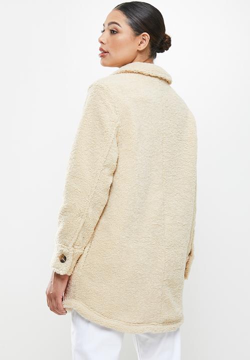Missguided - Borg shacket - cream