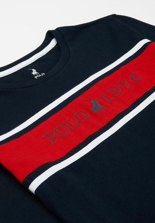POLO - Boys lucas cut & sew long sleeve tee - navy