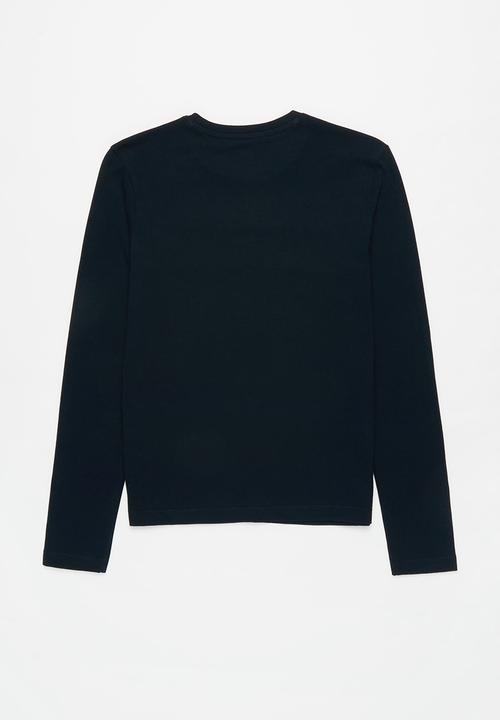 POLO - Boys lucas cut & sew long sleeve tee - navy