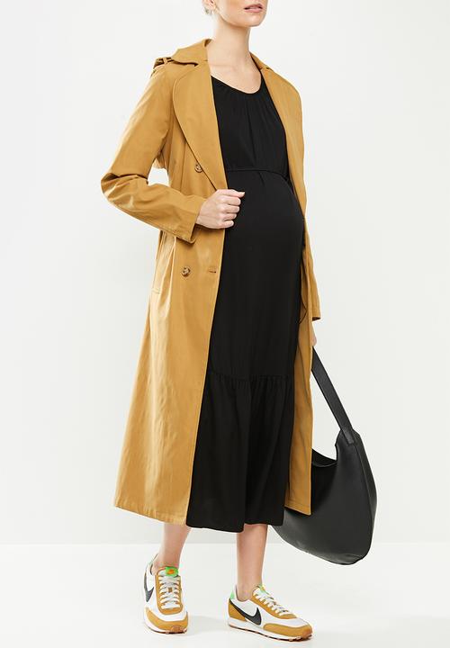 Superbalist - Belted tiered midi dress - black