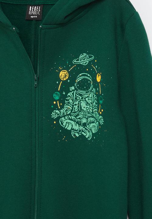 Rebel Republic - Boys printed graphic onesie - green