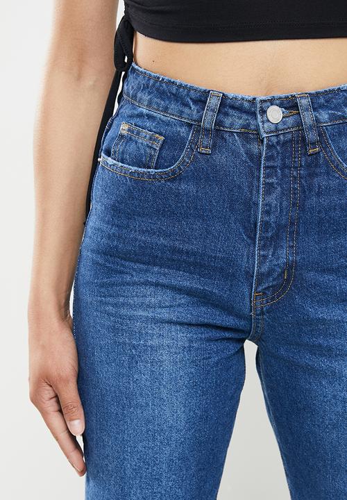 Missguided - Riot mom jeans indigo - blue