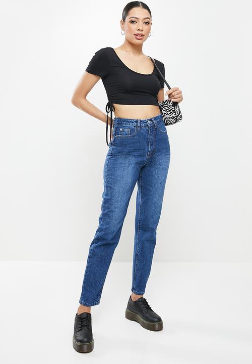 Missguided - Riot mom jeans indigo - blue