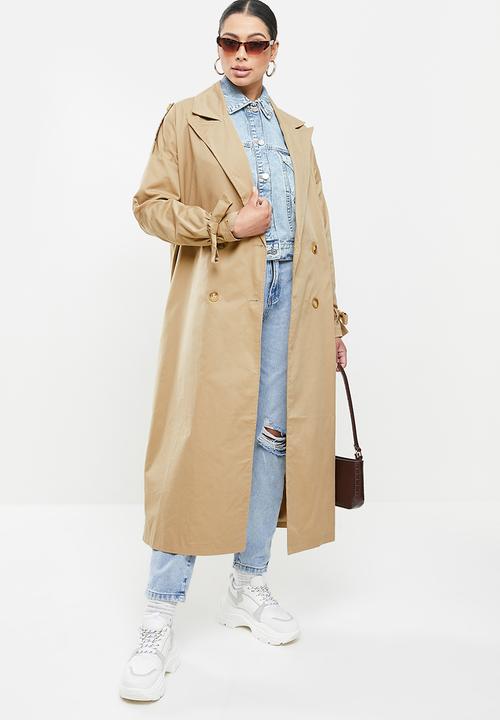 Missguided - Oversized trench coat - tan