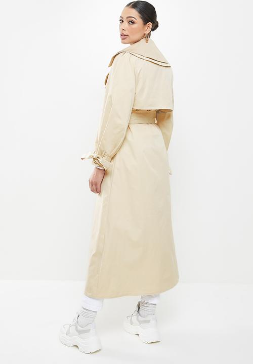 Missguided - Tonal contrast trench - cream